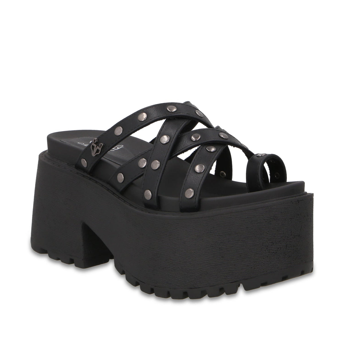 Sandalia Plataforma Negra Mujer 1567F - Gotta Mexico