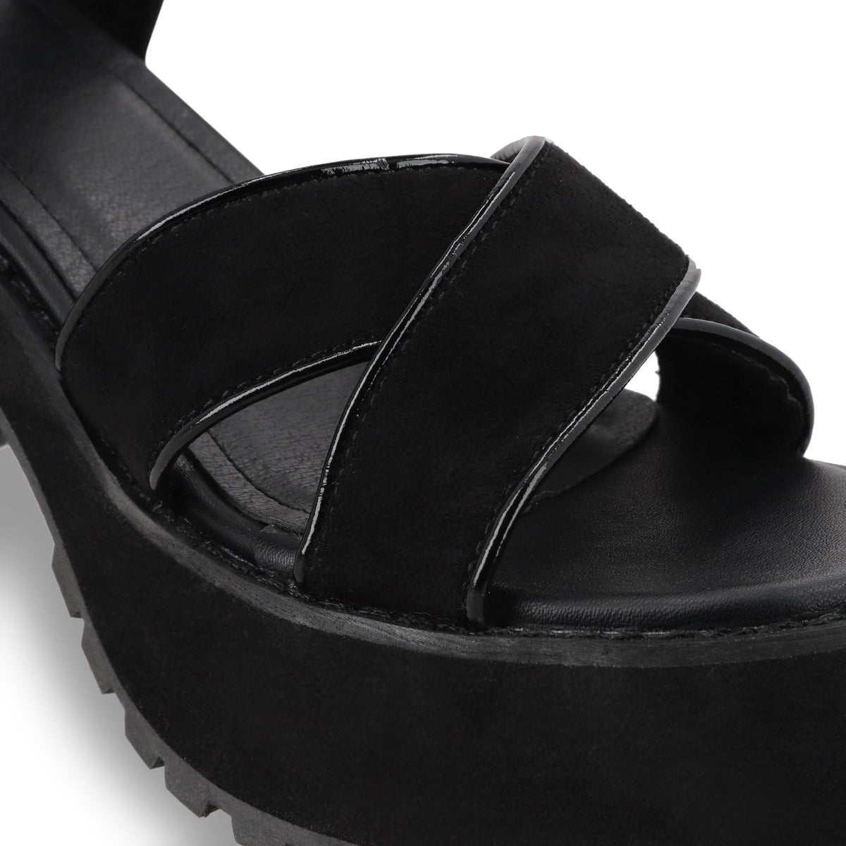 Sandalia Plataforma Negra Mujer 25796 - Gotta Mexico