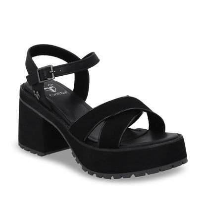 Sandalia Plataforma Negra Mujer 25796 - Gotta Mexico