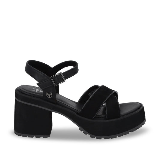 Sandalia Plataforma Negra Mujer 25796 - Gotta Mexico