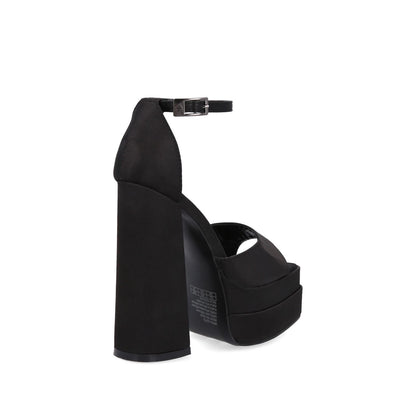 Sandalia Plataforma Negra Mujer 25911