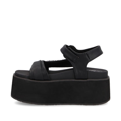 Sandalia Plataforma Negra Mujer 35183
