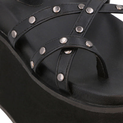 Sandalia Plataforma Negra Mujer 35188 - Gotta Mexico