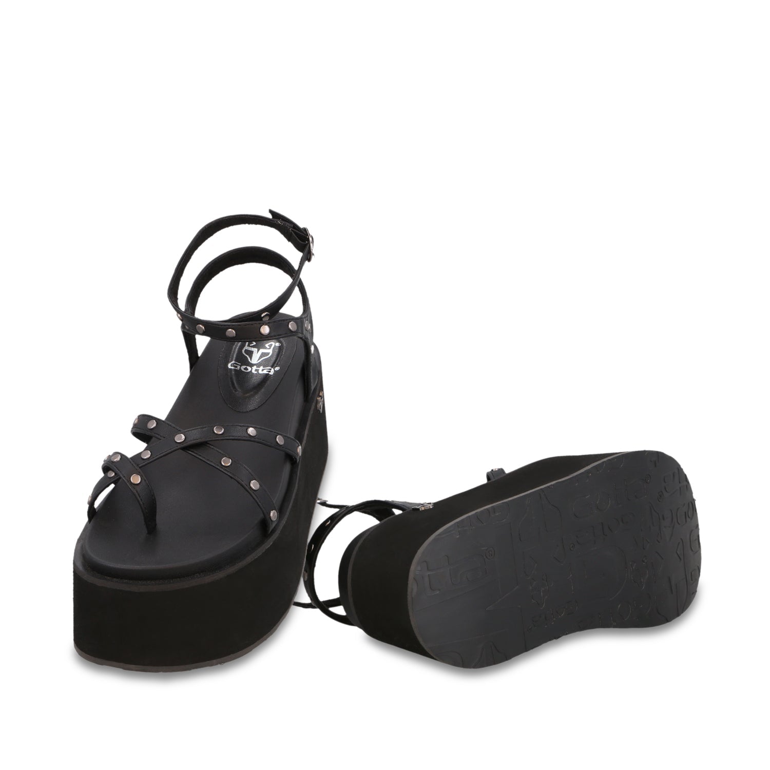 Sandalia Plataforma Negra Mujer 35188 - Gotta Mexico