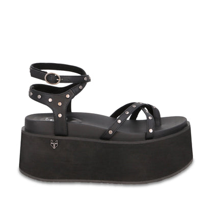 Sandalia Plataforma Negra Mujer 35188 - Gotta Mexico