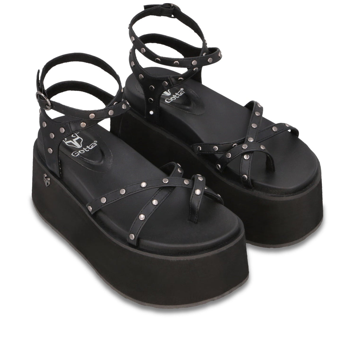 Sandalia Plataforma Negra Mujer 35188 - Gotta Mexico