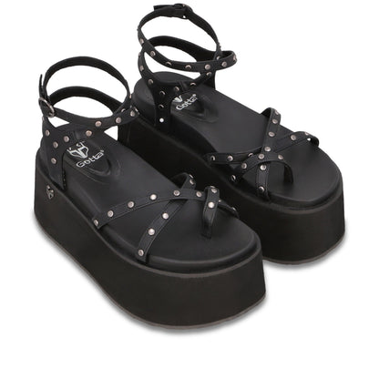 Sandalia Plataforma Negra Mujer 35188 - Gotta Mexico