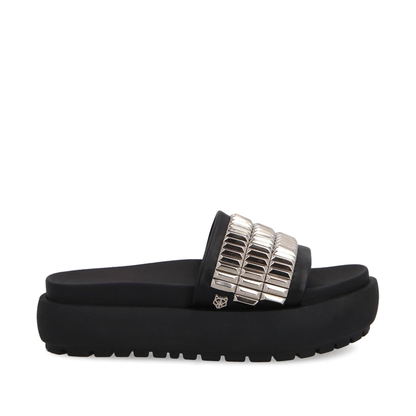 Sandalia Plataforma Negra Mujer 35192