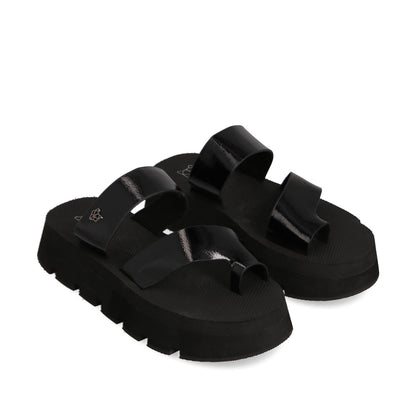 Sandalia Plataforma Negra Mujer 35200