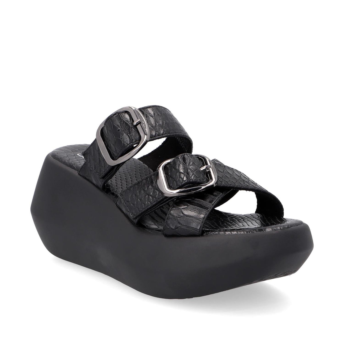 Sandalia Plataforma Negra Mujer 35232