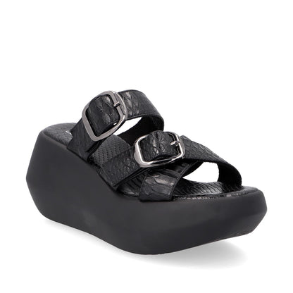 Sandalia Plataforma Negra Mujer 35232
