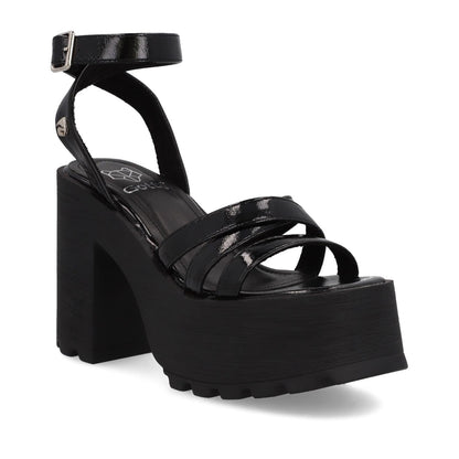 Sandalia Plataforma Negra Mujer 35282
