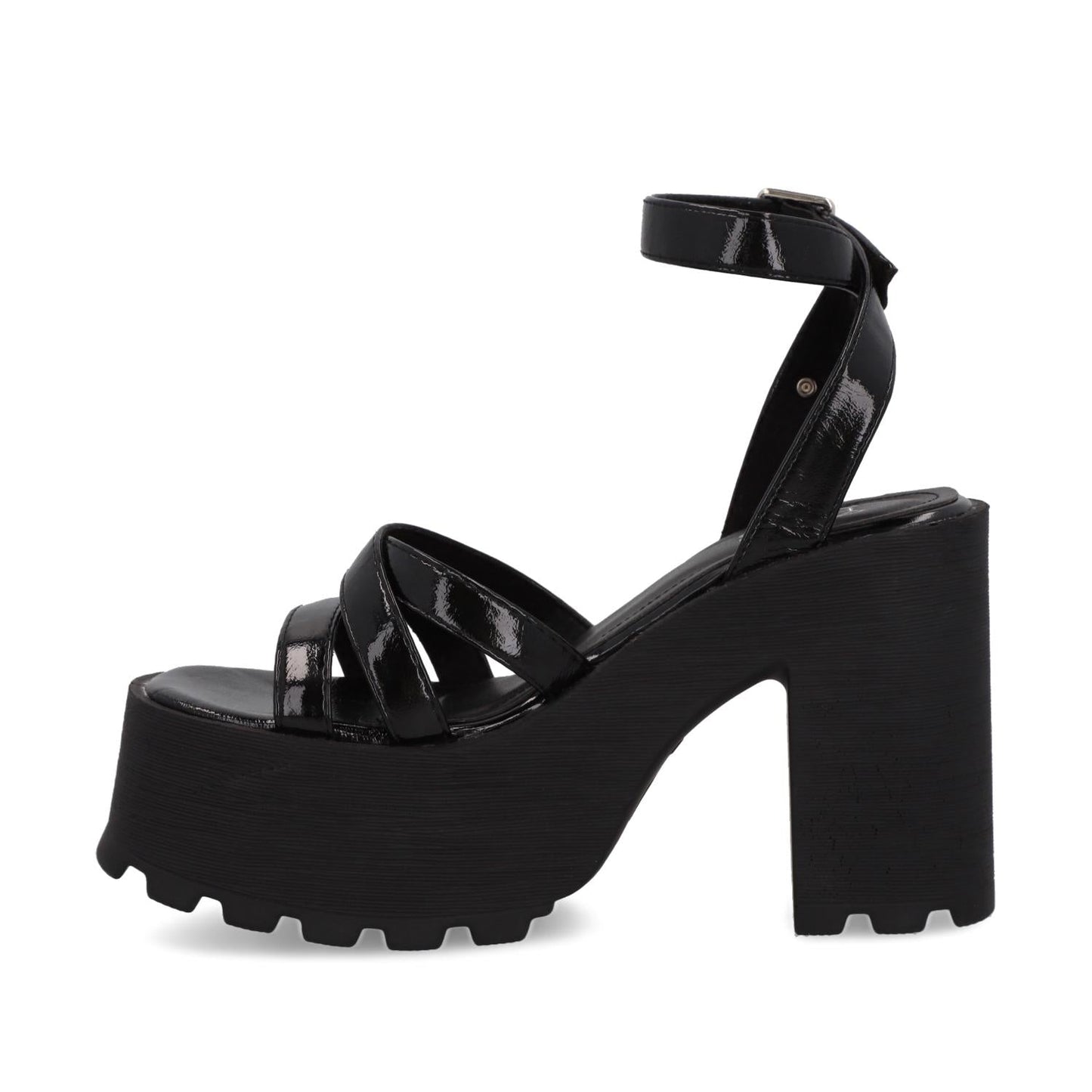 Sandalia Plataforma Negra Mujer 35282