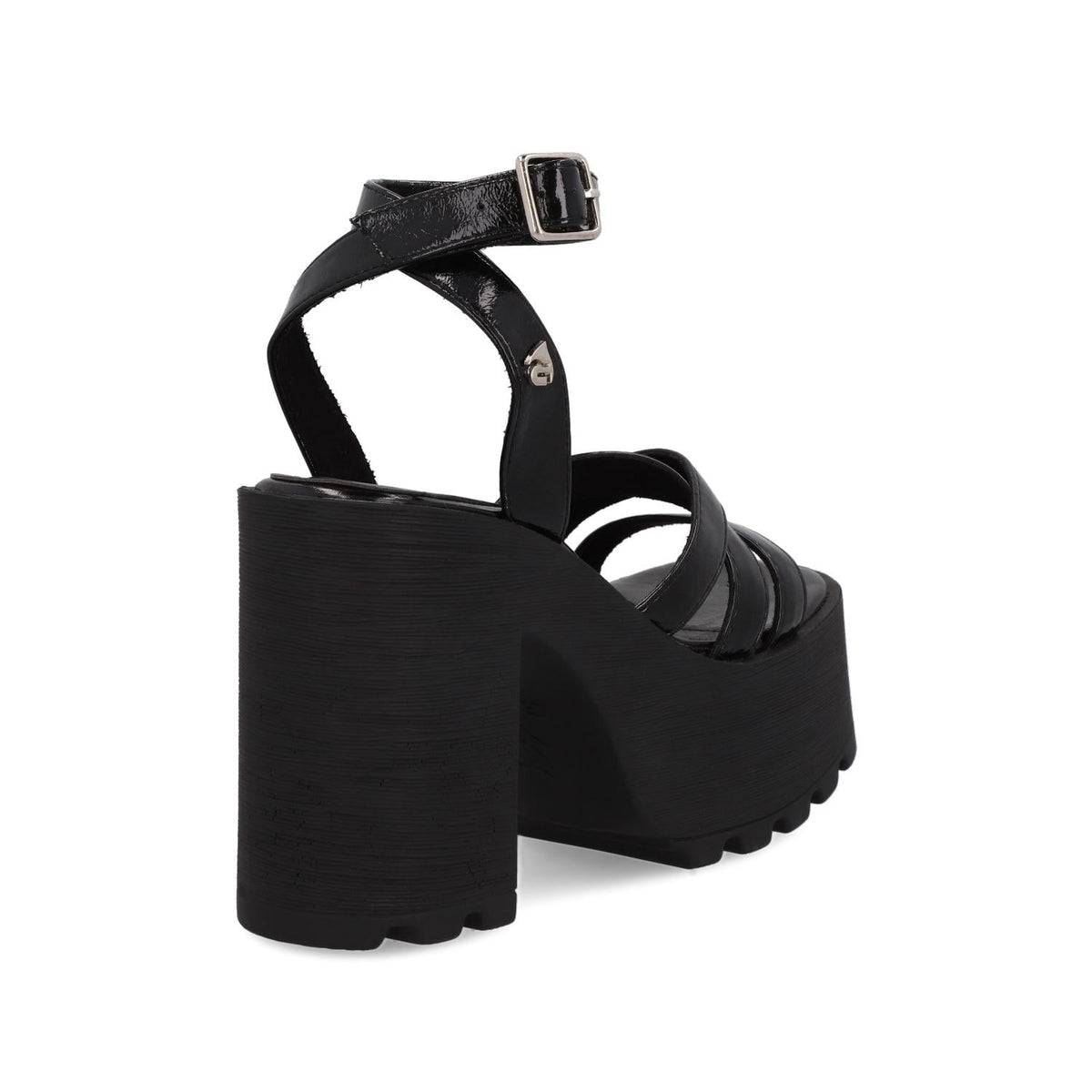 Sandalia Plataforma Negra Mujer 35282