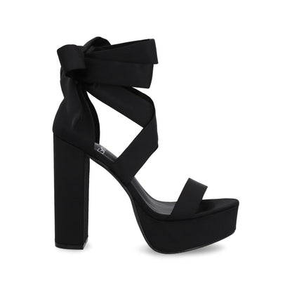 Sandalia Plataforma Negra Mujer 36201