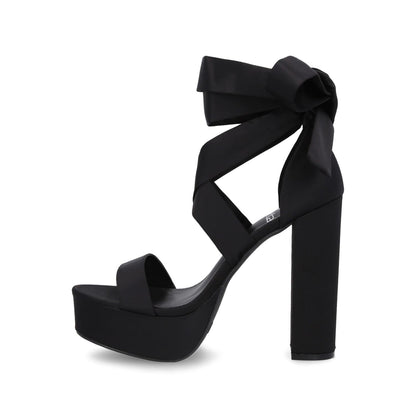 Sandalia Plataforma Negra Mujer 36201