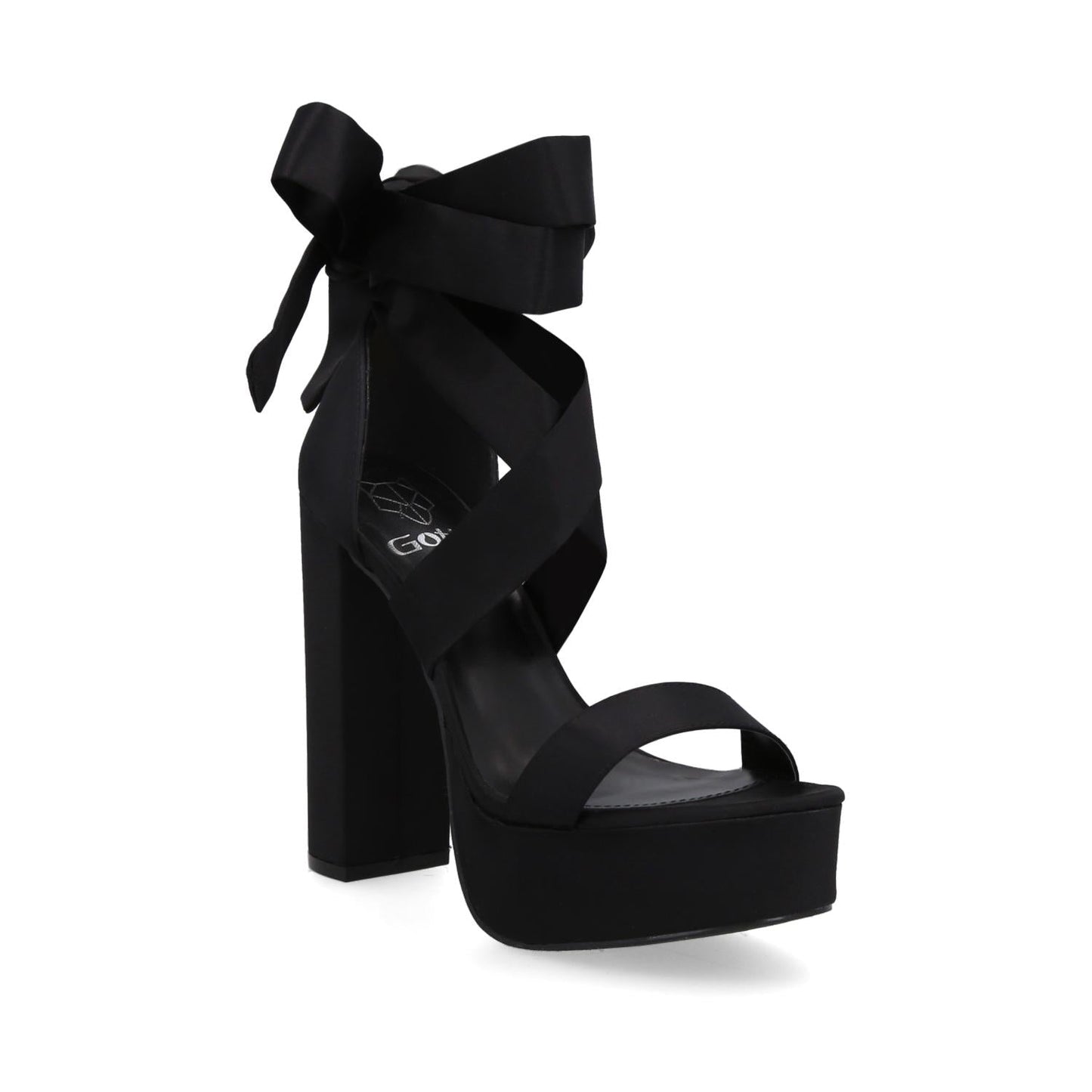 Sandalia Plataforma Negra Mujer 36201