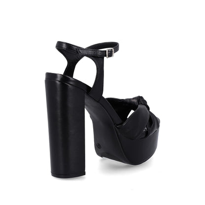 Sandalia Plataforma Negra Mujer 36202