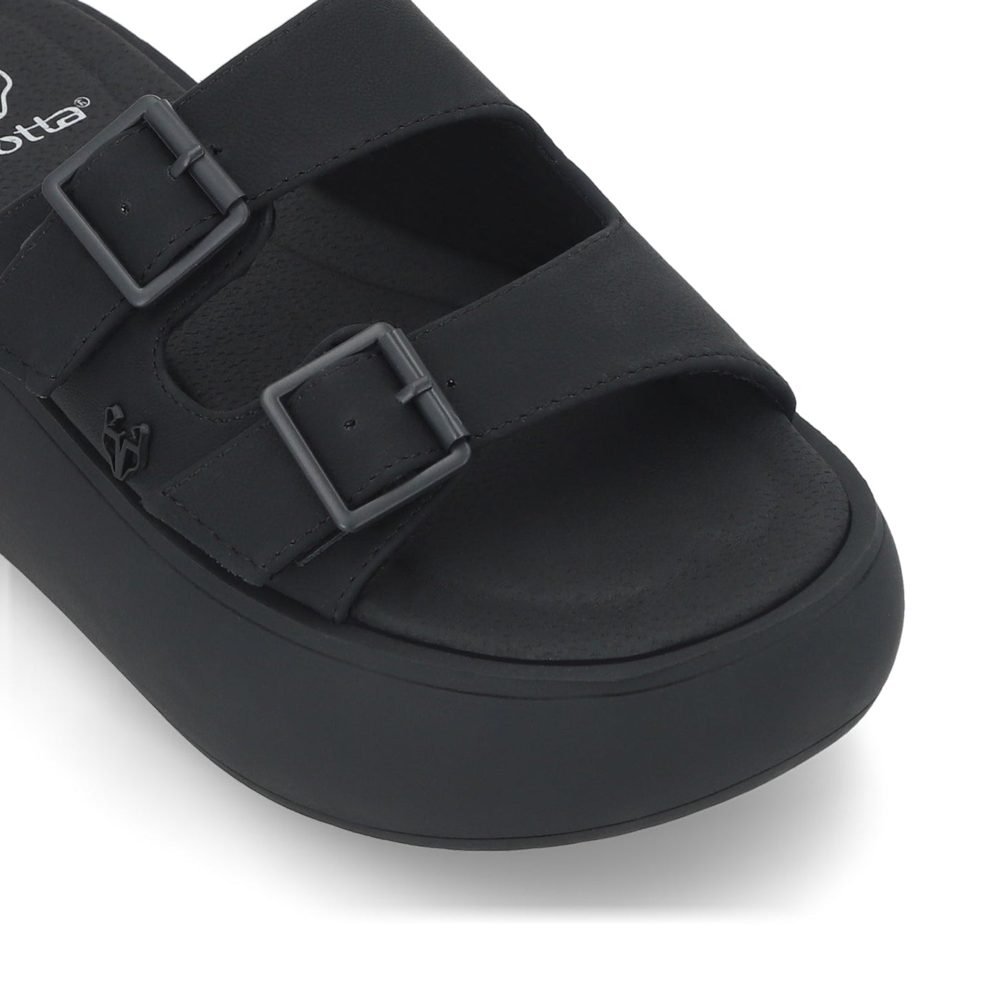 Sandalia Plataforma Negra Mujer 43034