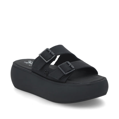 Sandalia Plataforma Negra Mujer 43034