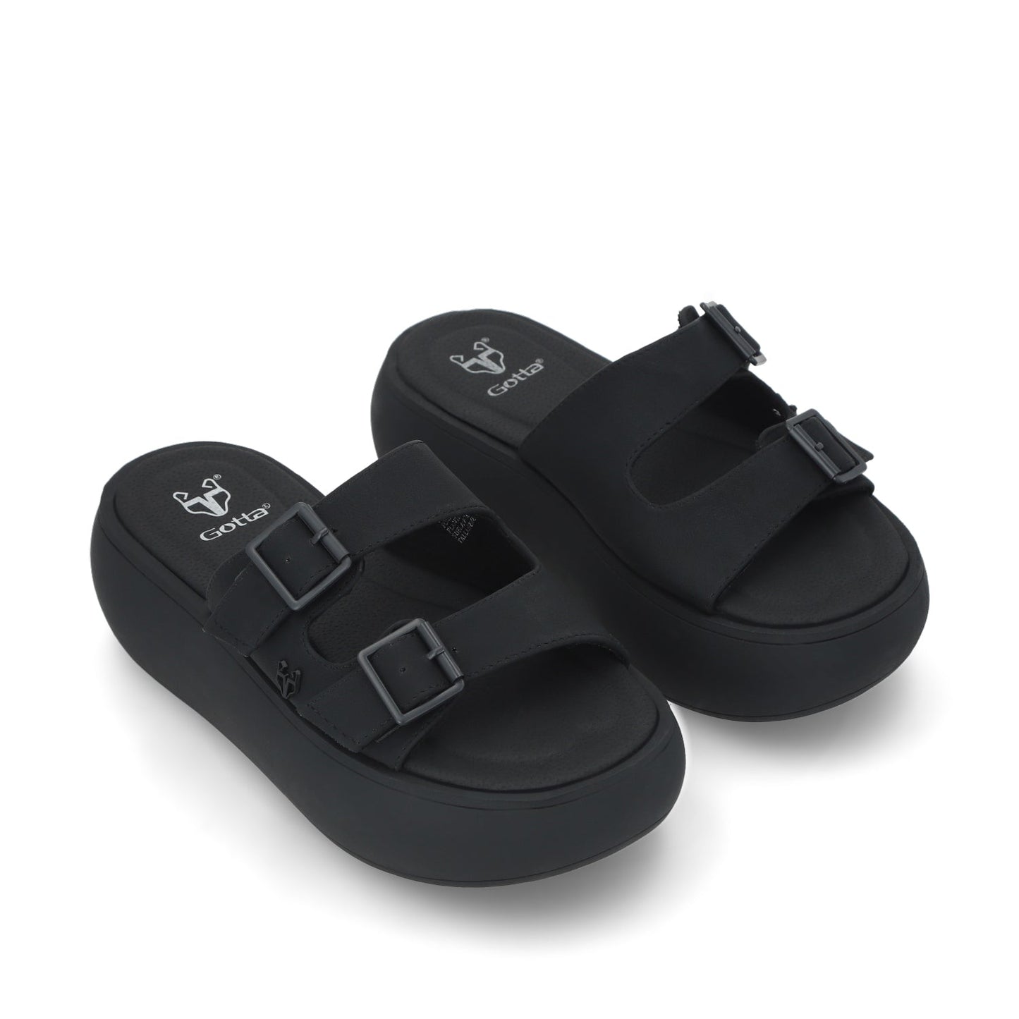 Sandalia Plataforma Negra Mujer 43034