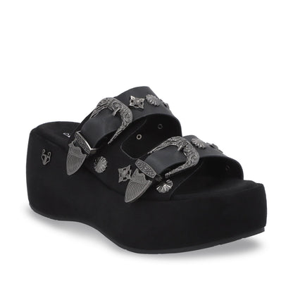 Sandalia Plataforma Negra Mujer 45825 - Gotta Mexico