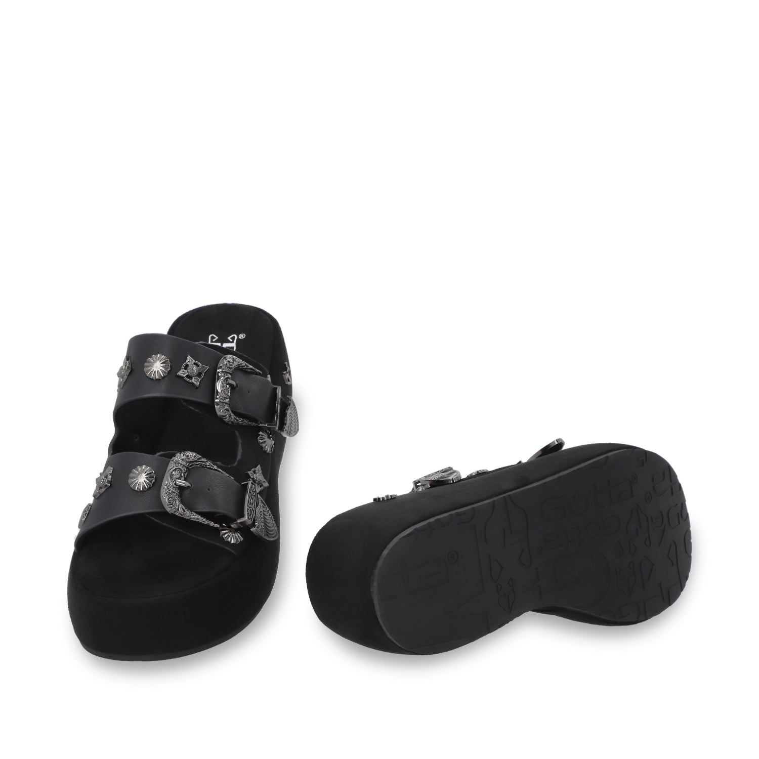 Sandalia Plataforma Negra Mujer 45825 - Gotta Mexico
