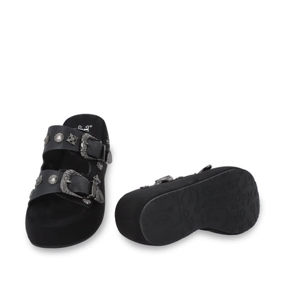 Sandalia Plataforma Negra Mujer 45825 - Gotta Mexico
