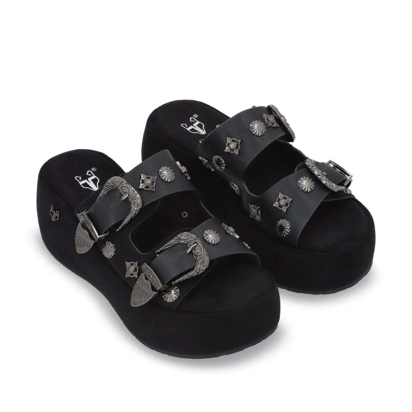 Sandalia Plataforma Negra Mujer 45825 - Gotta Mexico