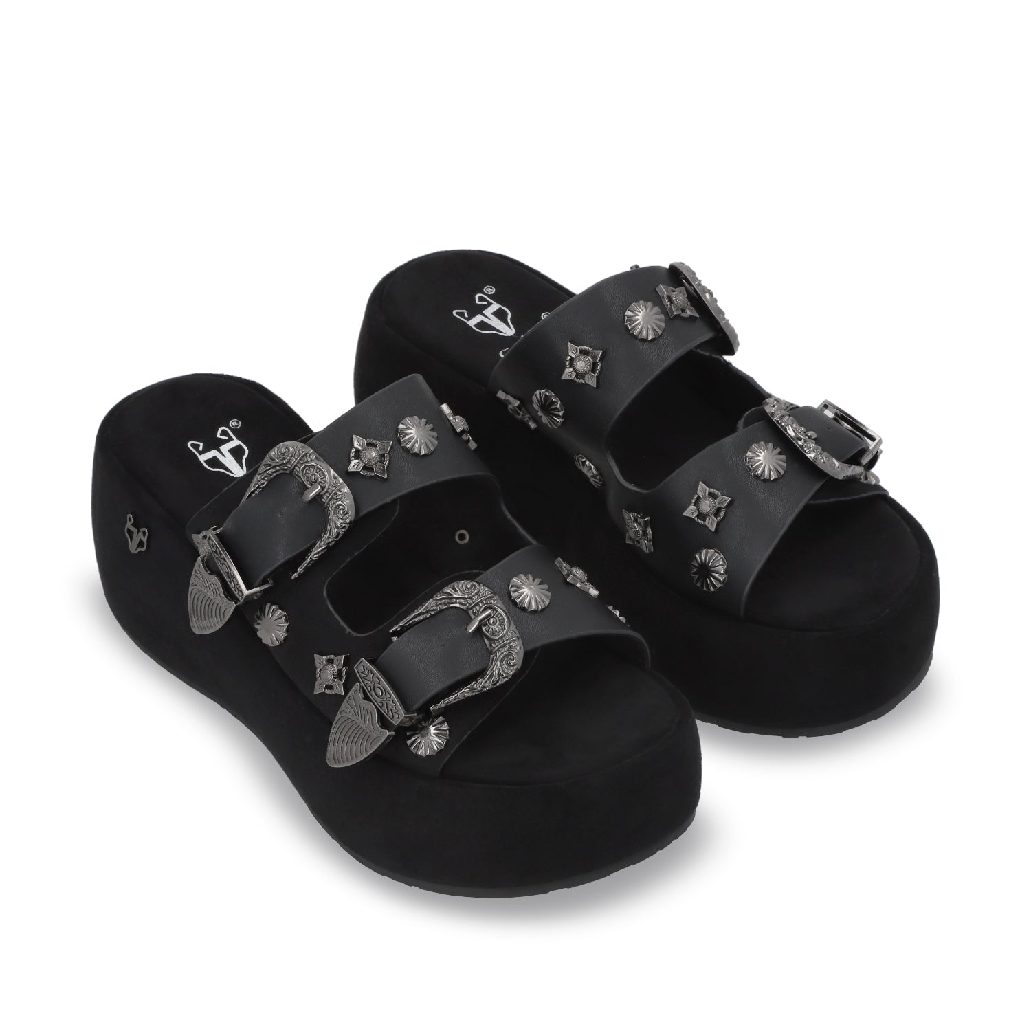 Sandalia Plataforma Negra Mujer 45825 - Gotta Mexico
