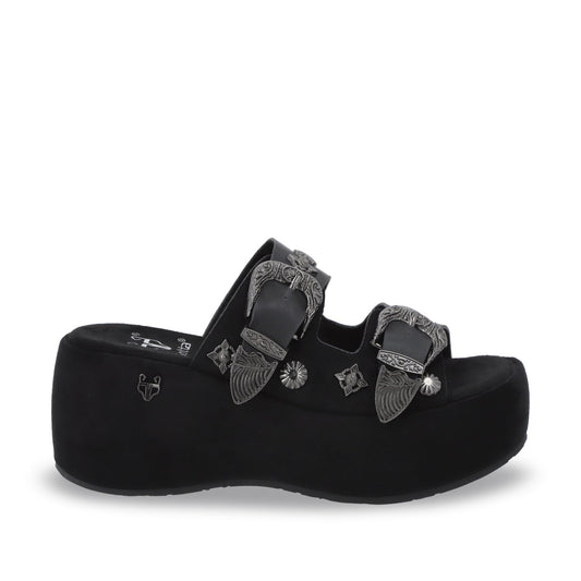 Sandalia Plataforma Negra Mujer 45825 - Gotta Mexico