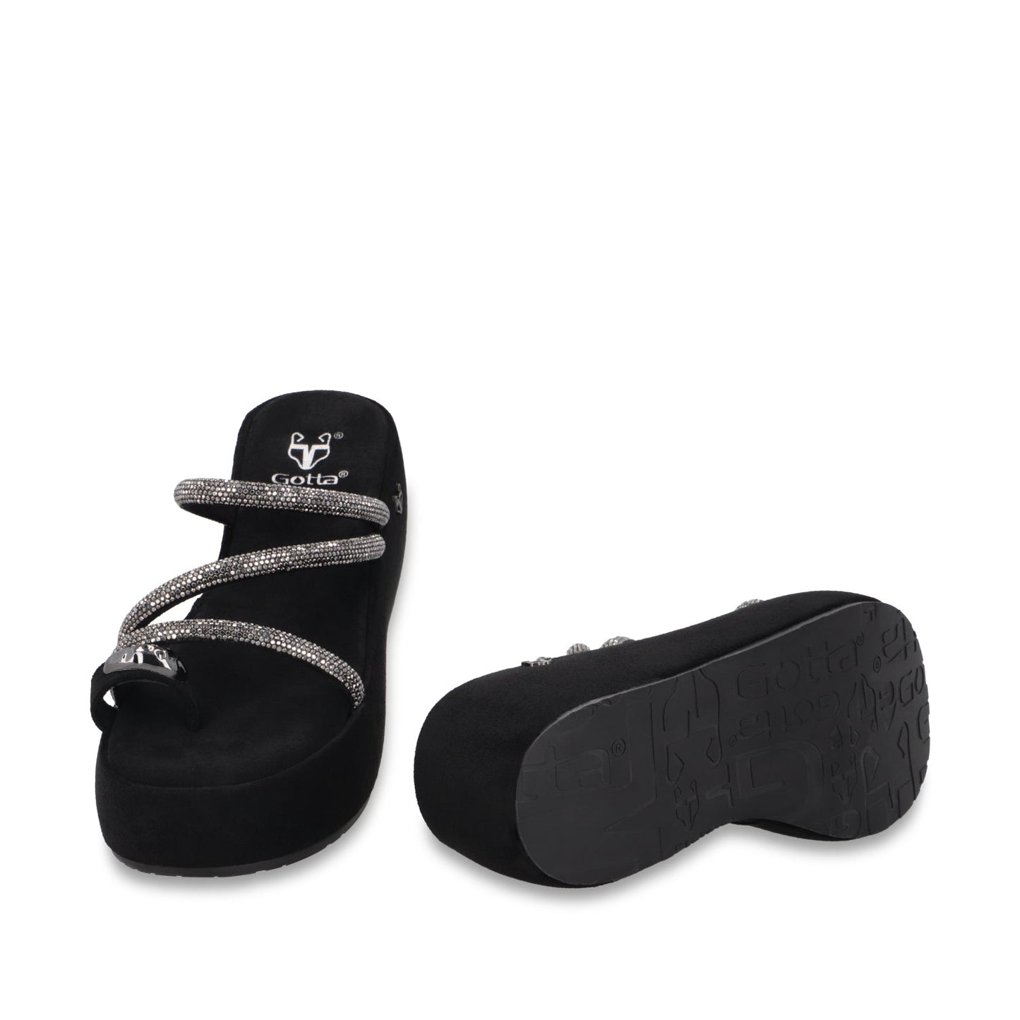 Sandalia Plataforma Negra Mujer 45826 - Gotta Mexico