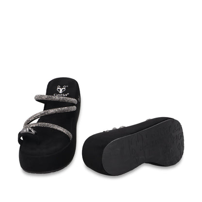 Sandalia Plataforma Negra Mujer 45826 - Gotta Mexico
