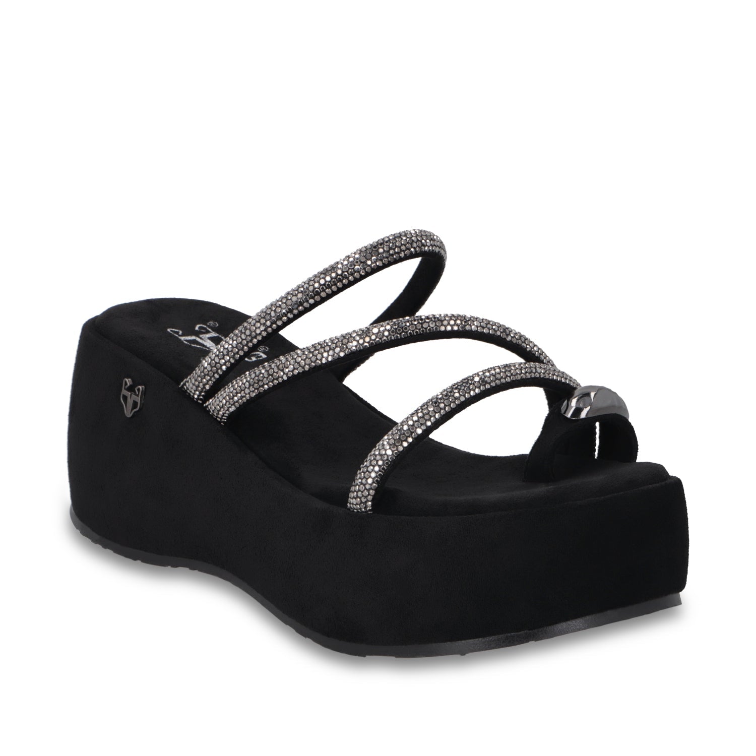 Sandalia Plataforma Negra Mujer 45826 - Gotta Mexico