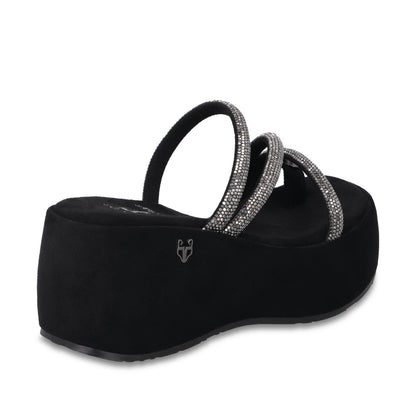 Sandalia Plataforma Negra Mujer 45826 - Gotta Mexico