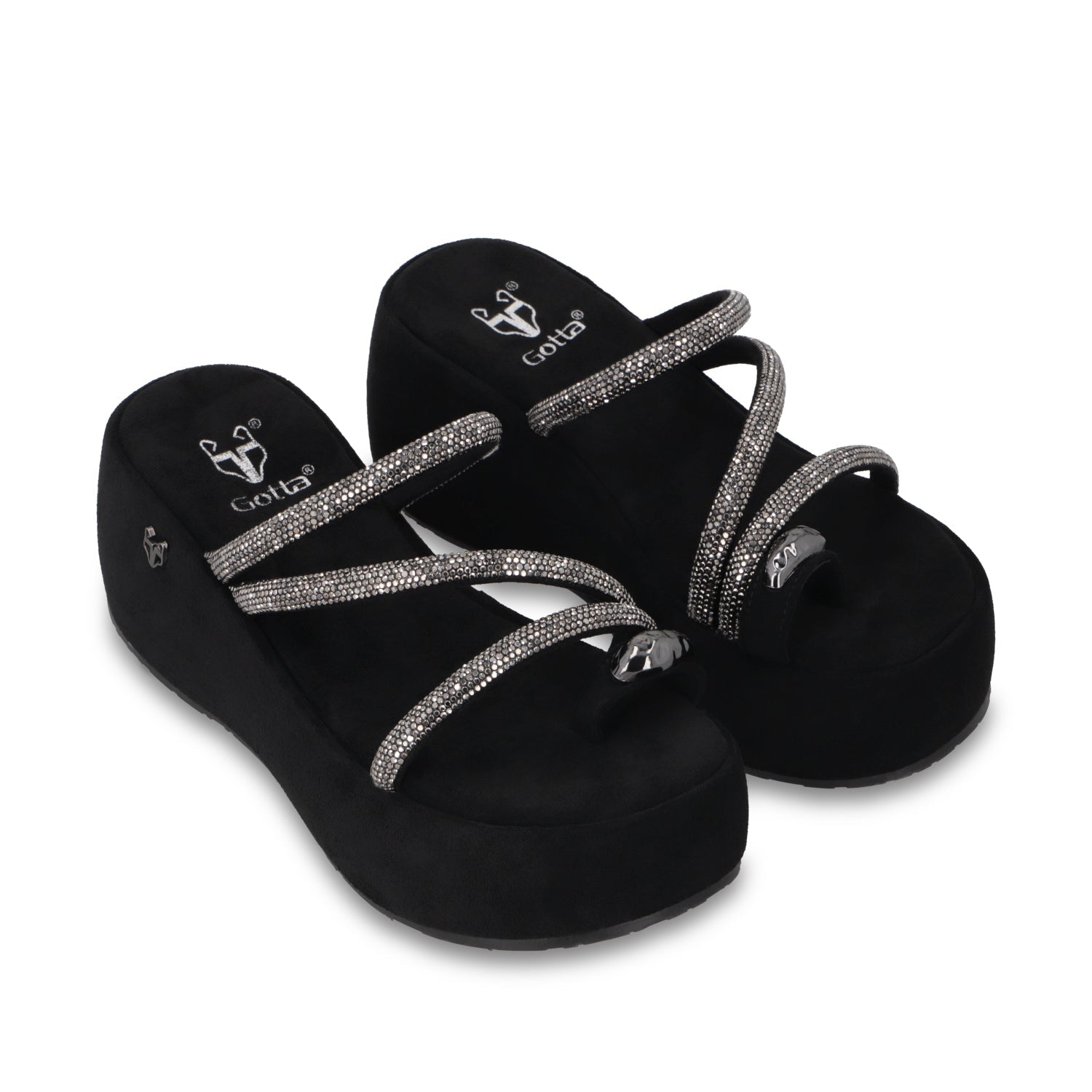 Sandalia Plataforma Negra Mujer 45826 - Gotta Mexico