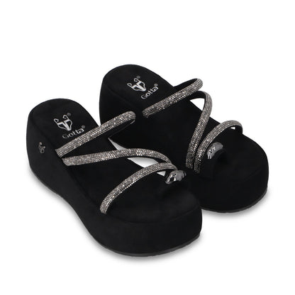Sandalia Plataforma Negra Mujer 45826 - Gotta Mexico