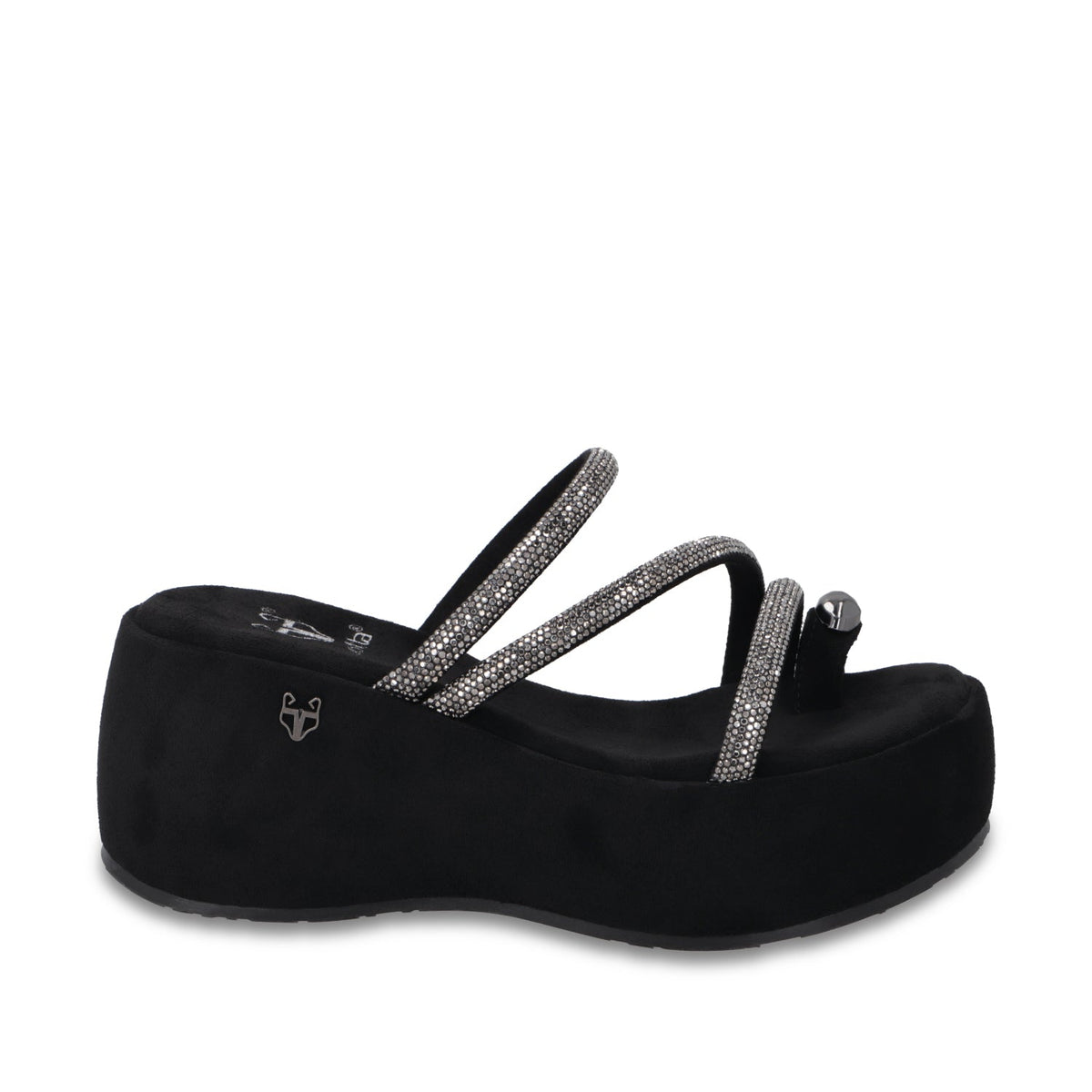 Sandalia Plataforma Negra Mujer 45826 - Gotta Mexico