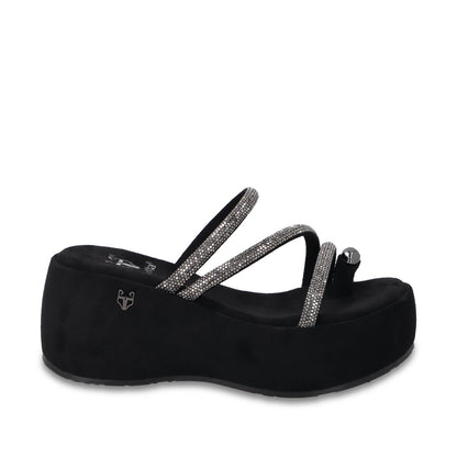 Sandalia Plataforma Negra Mujer 45826 - Gotta Mexico