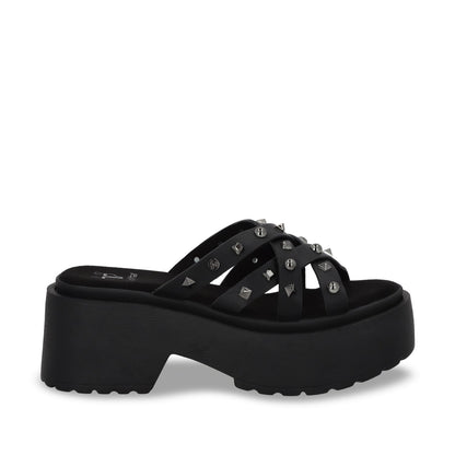 Sandalia Plataforma Negra Mujer 45984