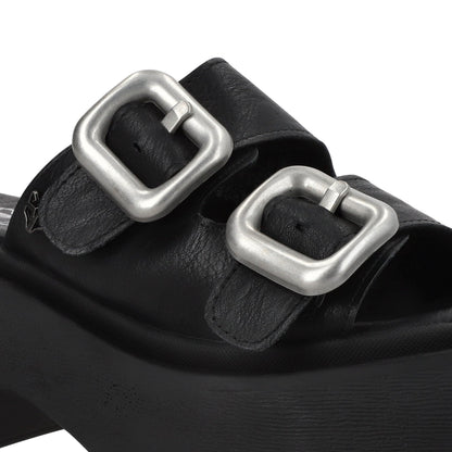 Sandalia Plataforma Negra Mujer 45985