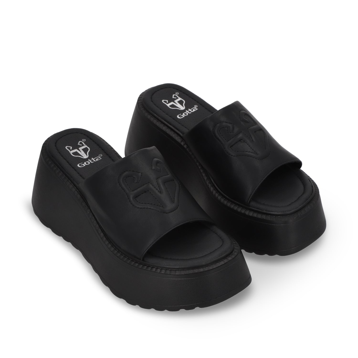 Sandalia Plataforma Negra Mujer 53720 - Gotta Mexico