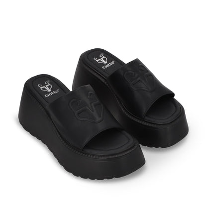 Sandalia Plataforma Negra Mujer 53720 - Gotta Mexico