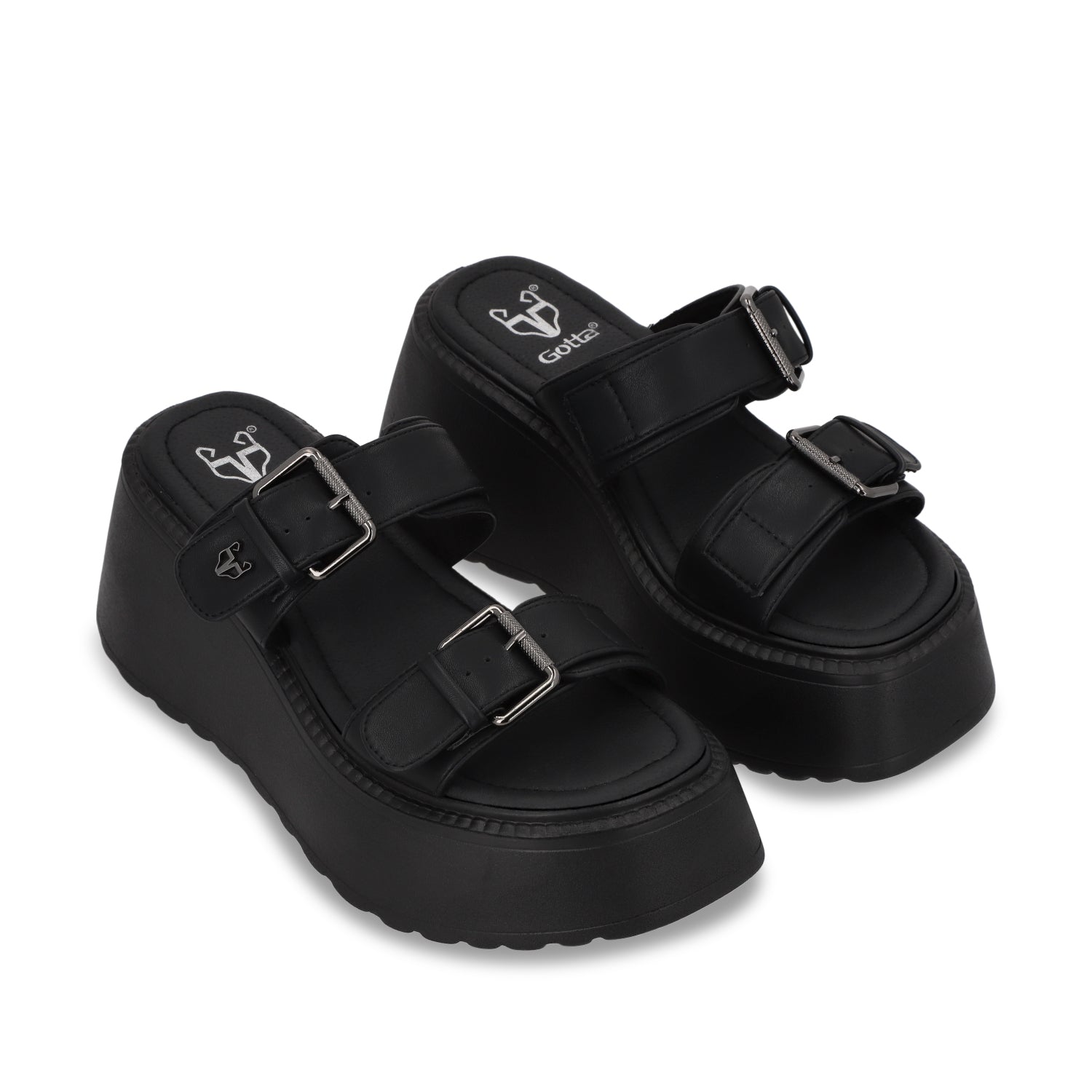 Sandalia Plataforma Negra Mujer 53721 - Gotta Mexico