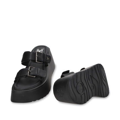 Sandalia Plataforma Negra Mujer 53721 - Gotta Mexico