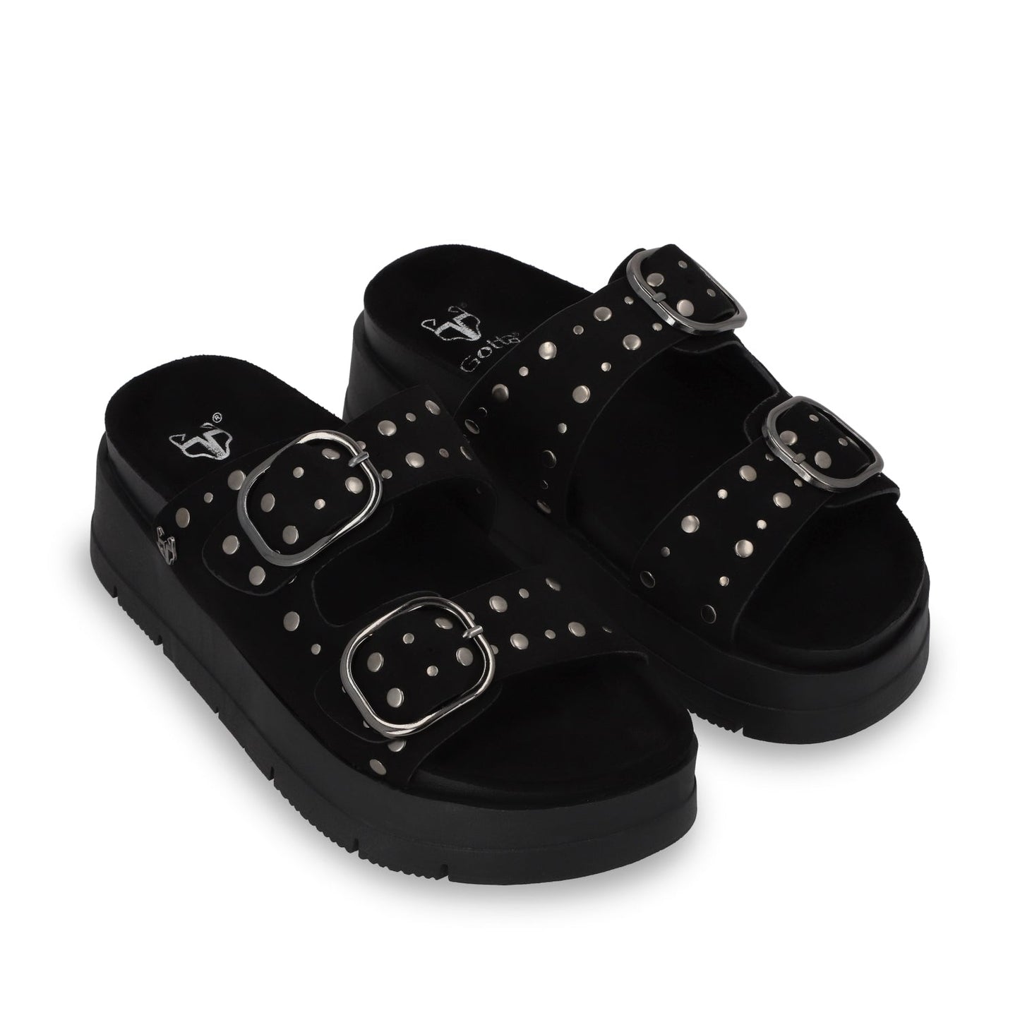 Sandalia Plataforma Negra Mujer 55230