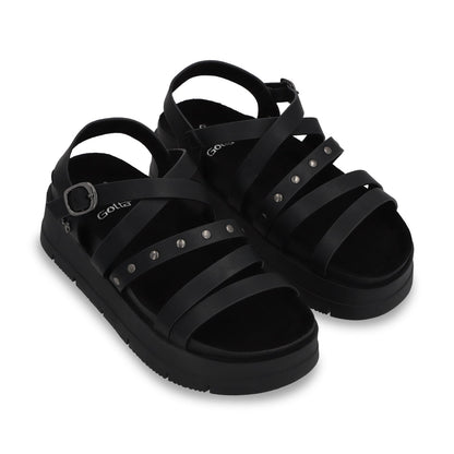 Sandalia Plataforma Negra Mujer 55231 - Gotta Mexico
