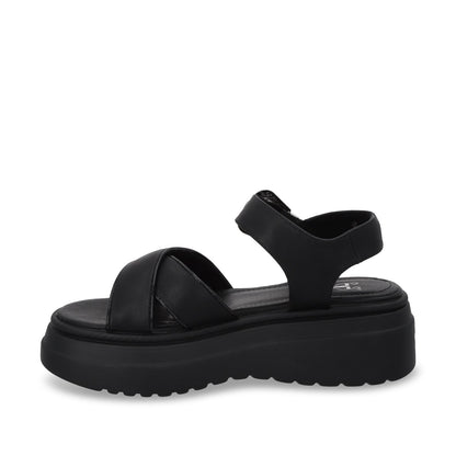Sandalia Plataforma Negra Mujer 55923