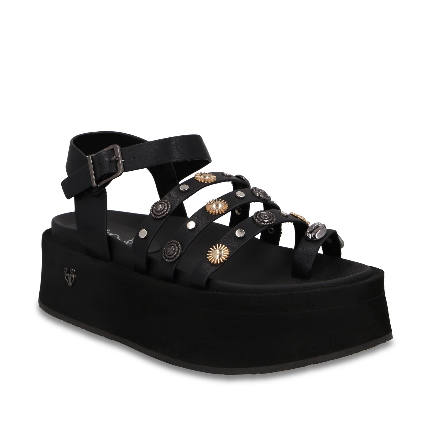 Sandalia Plataforma Negra Mujer 55943 - Gotta Mexico
