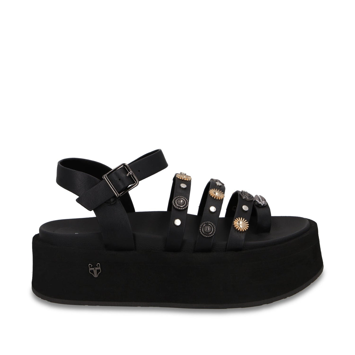 Sandalia Plataforma Negra Mujer 55943 - Gotta Mexico